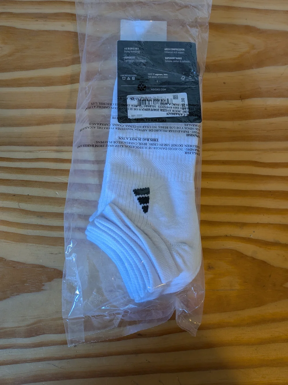 adidas White Men's Superlite No-Show Athletic Socks - 6 Pair
